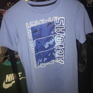 Adidas Boy’s Light Blue Graphic Tee